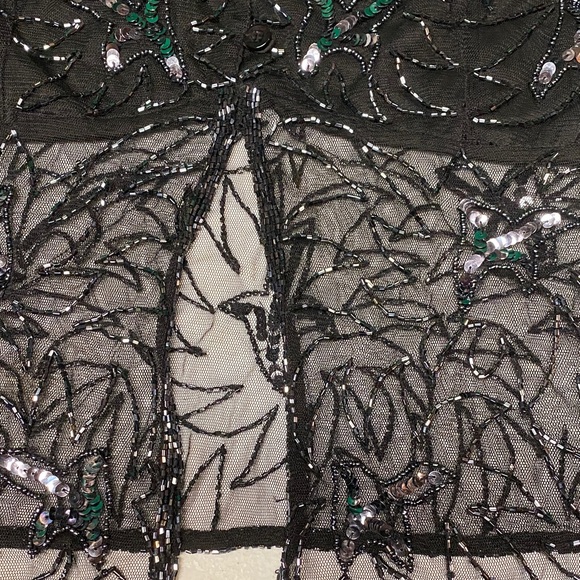 Vintage Passport Black Sequin Mesh Top - Picture 5 of 5